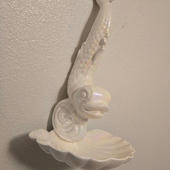 Vintage Ceramic Dragon Fish Dolphin Wall Hanging - Picture 8 of 12